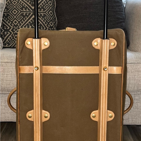 Tramontano Napoli Italian Leather Large Roller Duffel Bag Brown/Tan - Picture 8 of 16